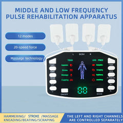 USB rechargeable multi mode ems/tens pain relief device,20-intensity Electrical Stimulator Full Body Relax Massager Pulse Acupun