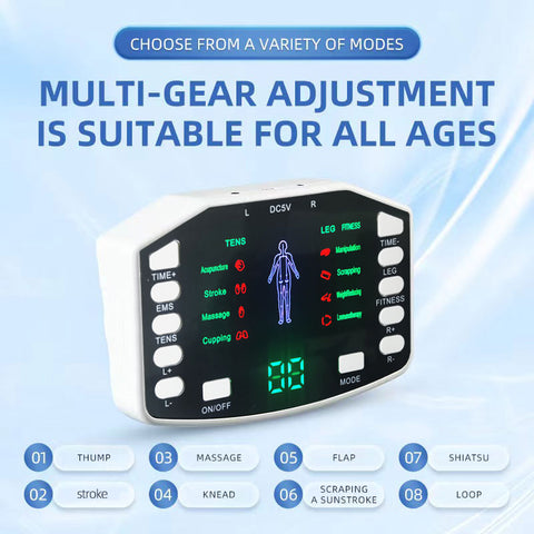 USB rechargeable multi mode ems/tens pain relief device,20-intensity Electrical Stimulator Full Body Relax Massager Pulse Acupun