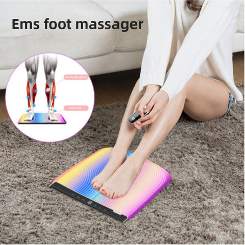 Household EMS colorful massage foot pad micro-current pulse massage foot pad foot massage machine