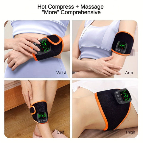 Smart Training Massager, 2 Gears Hot Compress, 8 Modes, 19 levels of intensity Suitable For Wrists, Arms, Calve And Thighs, Trai