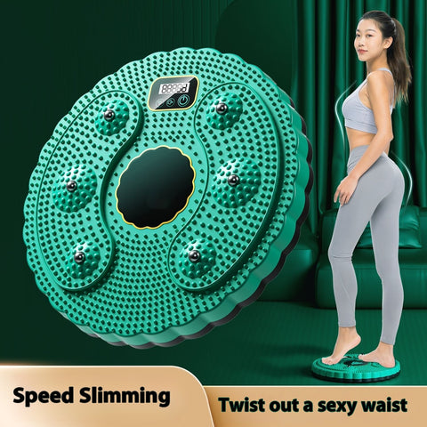 Intelligent waist-twisting disc for fat-burning weight loss exercise, enhanced version for abdominal toning and shaping a beautiful waist, suitable for home use by adults.