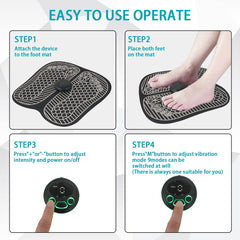 EMS Foot Massager Mat Back Massager for Neuropathy Pain Relief Electric Legs Feet Stimulator Massager Machine